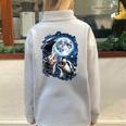 Animal Meme Half Zip Sweatshirt - Oversized Opossum Raccoon Theme Grey