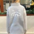 Cute Baby Raccoon Oversized Half Zip Sweatshirt | Whimsical Charm Grey