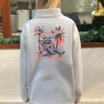 Feral Raccoon Half Zip Sweatshirt | Summer Vacation Oversized Style Grey