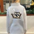 Funny Raccoon Oversized Half-Zip Sweatshirt | Quirky Expression Grey