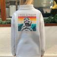 Raccoon Captain Vintage Sweatshirt - Humorous Half Zip Design Grey