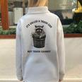Raccoon Half Zip Oversized Sweatshirt - Cozy Fun Design Grey
