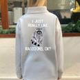 Raccoon Love Oversized Half Zip Sweatshirt | Cozy Unisex Apparel Grey