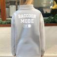 Raccoon Mode Oversized Half Zip Sweatshirt – Animal Lover Grey