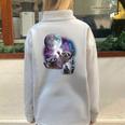 Raccoon Moon Howl Unisex Sweatshirt – Cozy Half Zip Grey