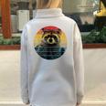 Raccoon Theme Half Zip Oversized Sweatshirt | Cozy Unisex Apparel Grey