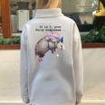 Raccoon Trash Panda Half Zip Sweatshirt - Oversized & Cozy Grey