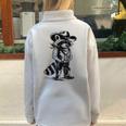 Raccoon Western Country Half Zip Sweatshirt for Men & Women Grey