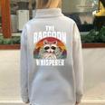 Raccoon Whisperer Oversized Half Zip Sweatshirt | Vintage Lover Theme Grey