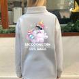 Raccoonicorn Sweatshirt - Fun Oversized Half Zip for Raccoon Lovers Grey