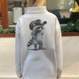Racoon Cowboy Meme | Unisex Half Zip Oversized Sweatshirt Grey