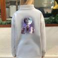 Rat Howling Moon Sweatshirt - Oversized Half Zip Unisex Design Grey