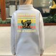 Retro Angry Raccoon Oversized Sweatshirt - Animal Lover's Delight Grey