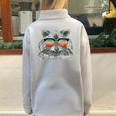 Retro Raccoon Half Zip Sweatshirt - Animal Lover Style Grey