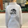 Save Raccoons Half Zip Oversized Sweatshirt for Animal Lovers Grey