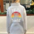 Vintage Retro Raccoon Sweatshirt | Oversized Half Zip Design Grey