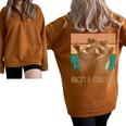 Adopt A Street Cat Classic Arts Possum Raccoons Lover Animal Half Zip Oversized Sweatshirt Brown