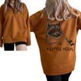 Feral Raccoon Moon Zip Sweatshirt - Cozy Animal Lovers Outerwear Brown