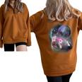 Ferret Moonlight Howl | Oversized Half Zip Sweatshirt for Unisex Brown