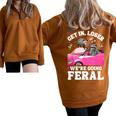 Get In Loser Sweatshirt - Oversized Half Zip Raccoon Opossum Meme Brown