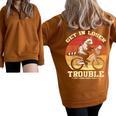 Get In Loser Trash Panda Raccoon Half Zip Oversized Sweatshirt Brown