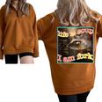 Life Is Soup Oddly Specific Weird Ironic Raccoon Meme Half Zip Oversized Sweatshirt Brown
