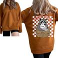 Possum Racoon Adopt A Cat Team Trash Opossums Raccoons Small Half Zip Oversized Sweatshirt Brown