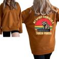 Raccoon Enthusiast Half-Zip Sweatshirt - Oversized Fit Coziness Brown