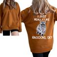 Raccoon Love Oversized Half Zip Sweatshirt | Cozy Unisex Apparel Brown