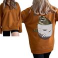 Raccoon Lover Oversized Half-Zip Sweatshirt - Unisex Animal Theme Brown