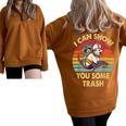 Raccoon Lovers Vintage Half Zip Oversized Sweatshirt - Unique Streetwear Brown