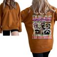 Raccoon Meme Oversized Half Zip Sweatshirt - Unisex Humor Brown
