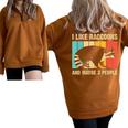 Raccoon For Men Women Raccoon Lover Introvert Half Zip Oversized Sweatshirt Brown