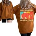 Raccoon For Men Women Raccoon Lover Introvert Half Zip Oversized Sweatshirt Brown