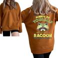 Raccoon Oversized Half Zip Sweatshirt - Cozy Unisex Wear Brown