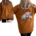 Raccoon Trash Panda Half Zip Sweatshirt - Oversized & Cozy Brown