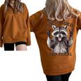 Retro Raccoon Graphic | Feral Energy Summer Half-Zip Sweatshirt Brown