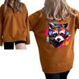 Retro Raccoon Headphones Sweatshirt - Modern Style for Adults & Kids Brown