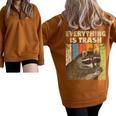 Retro Raccoon Lover Camping Sweatshirt - Cozy Half Zip Pullover Brown