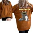 Team Trash Animals Short Sleeve Half Zip Sweatshirt | Fun & Cozy Brown