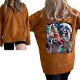 Three Racoon Moon Meme Half Zip Oversized Sweatshirt | Fun Gift Brown