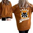 Trash Panda Apparels Cute Trash Panda Raccoon Small Short Sleeve Modern Cartoon Casual All Seasons Half Zip Oversized Sweatshirt Brown