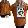 Trash Panda Lover Oversized Half Zip Sweatshirt - Cozy Animal Vibes Brown