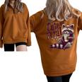 Vintage Raccoon Coffee Lover Sweatshirt - Half Zip, Oversized & Cozy Brown