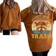 Vintage Raccoon Oversized Sweatshirt - Cozy Unisex Style Brown