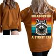 Vintage Racoon Half Zip Sweatshirt - Unisex Retro Style Brown