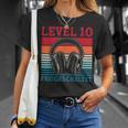 10Th Birthday Boysideo Gamer Level 10 Unlocked Boys T-Shirt Geschenke für Sie