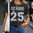2025 Just Married Wife Husband Matching Honeymoon T-Shirt Gifts for Her