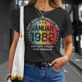 40Th Birthday Absolute Unique Since January 1982 Woman Man T-Shirt Geschenke für Sie