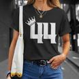 44 Cumpleaños Es Hombresintage Número 44 Con Corona Camiseta unisex Regalos para ella